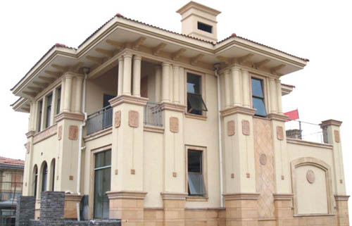 仿石漆仿石層抗水性良好，穩(wěn)定著色，不發(fā)白，無色差